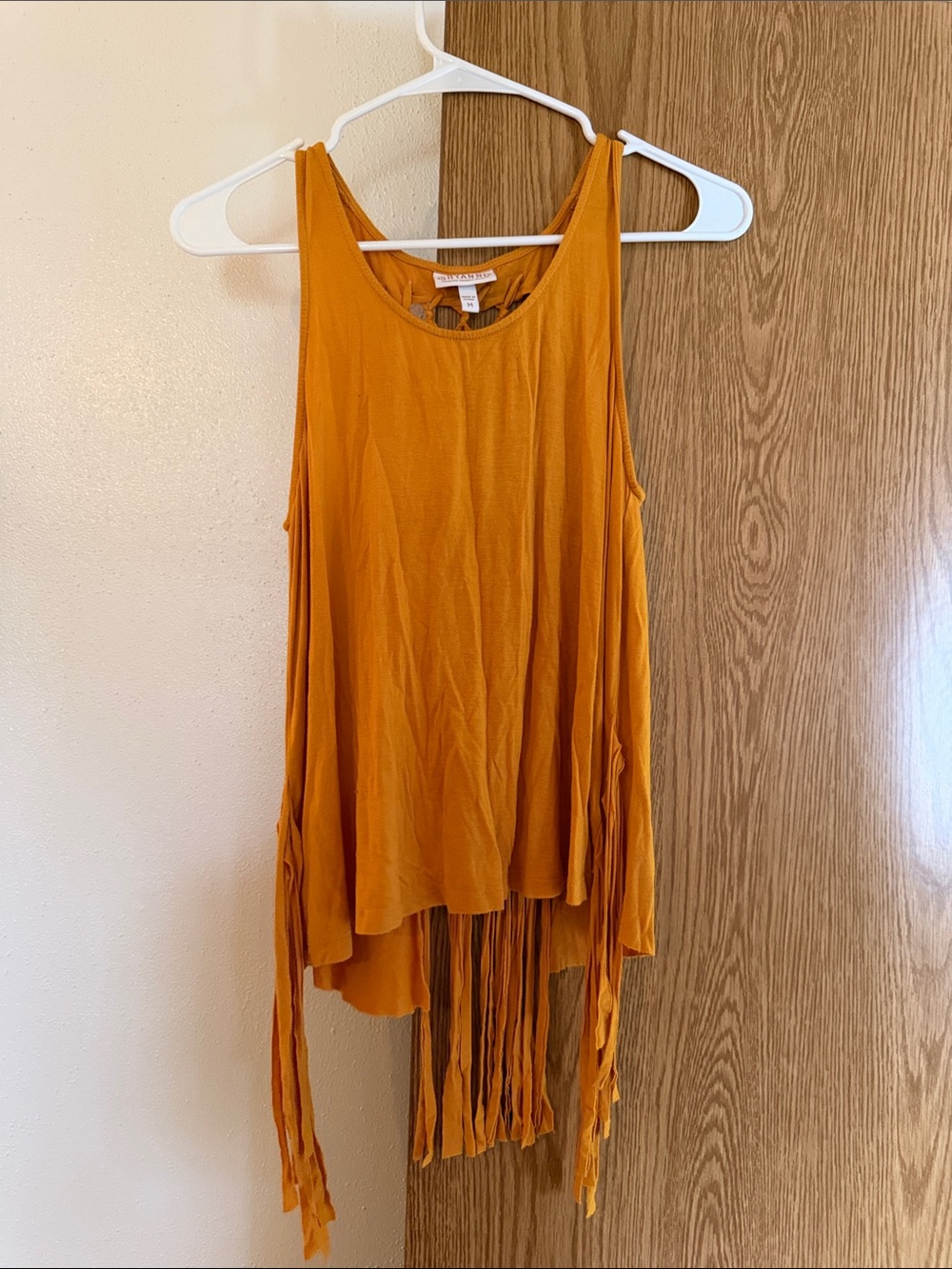 Shyanne Mustard Fringe Tank Top